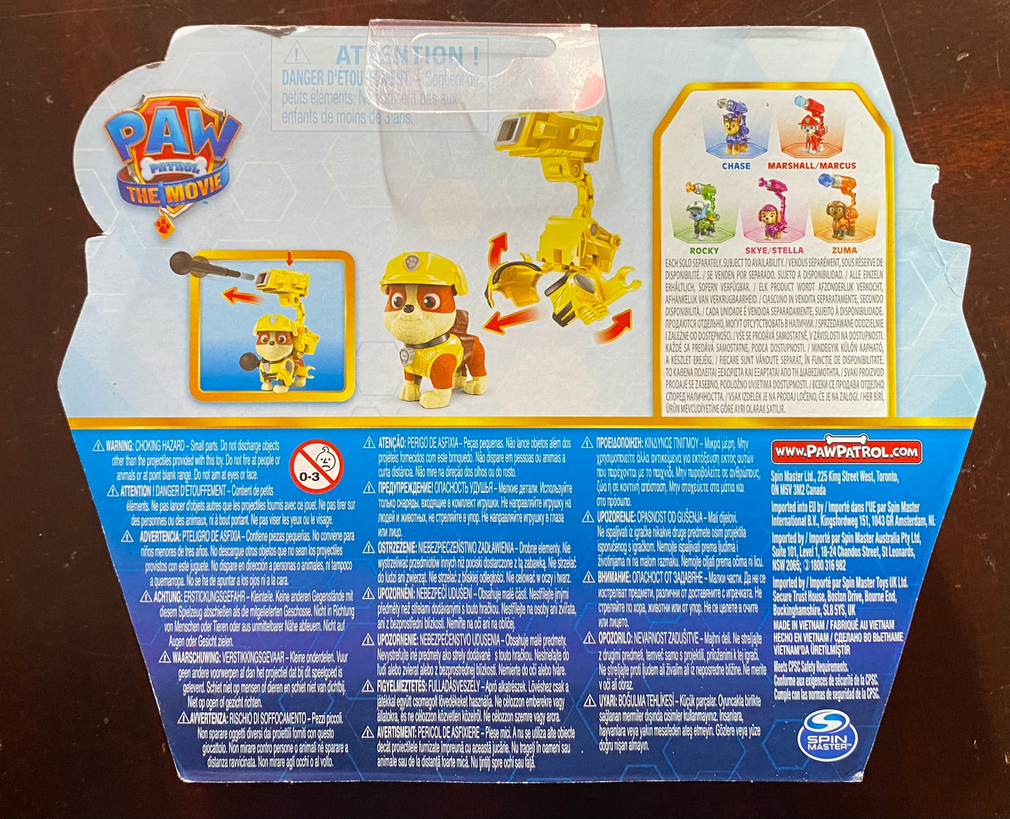 Paw Patrol The Movie Rubble Action Figure 39890