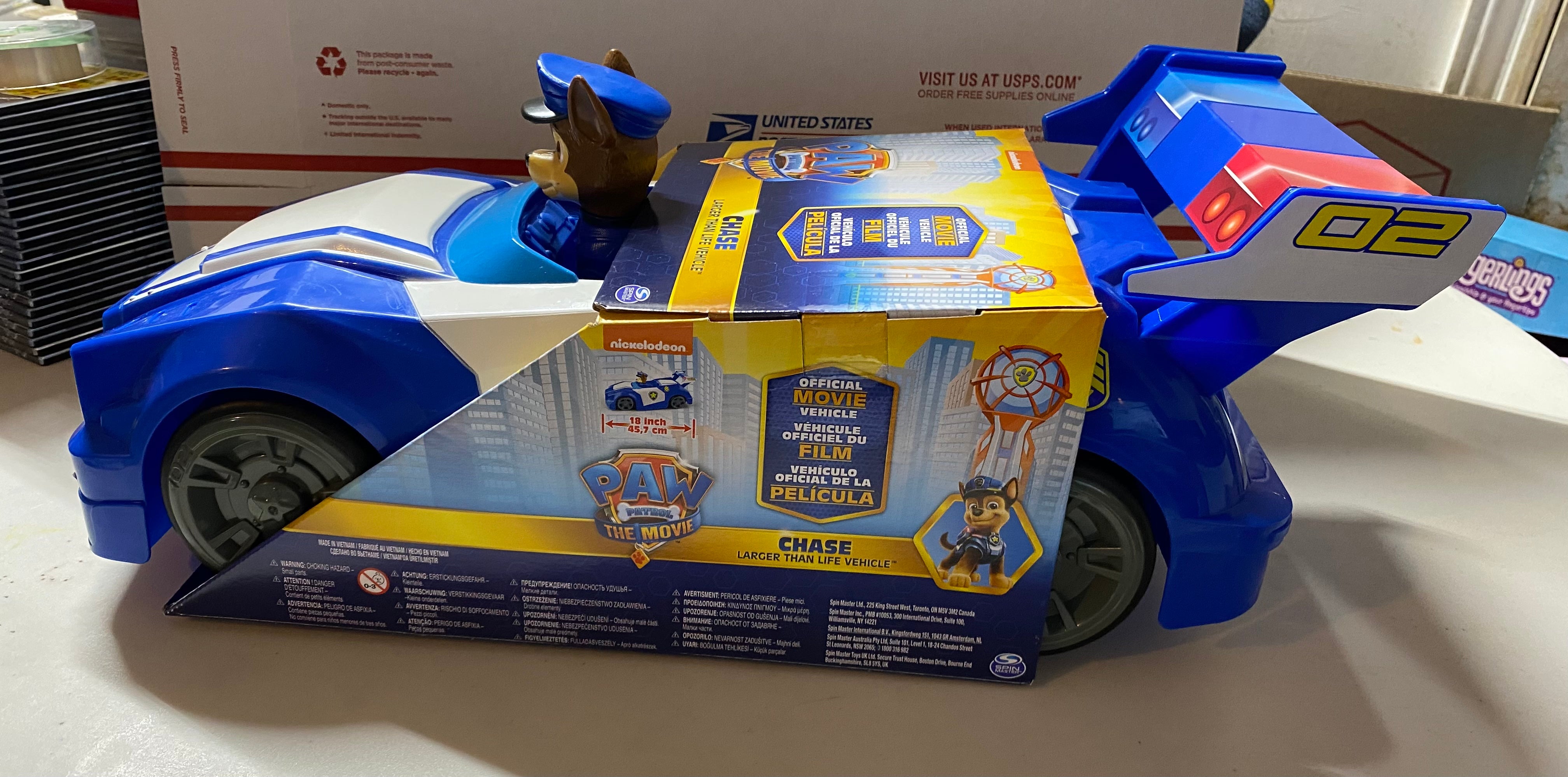 PAW PATROL - CHASE - CON FUNZIONE - CONFEZIONE GIGANTE CIRCA 25 CM