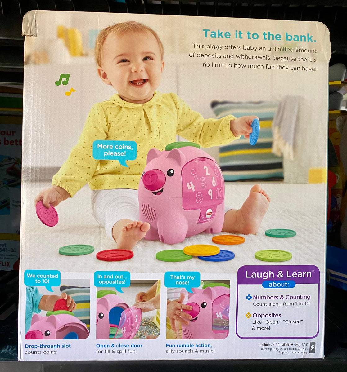 Fisher-Price Laugh & Learn Count & Rumble Piggy Bank