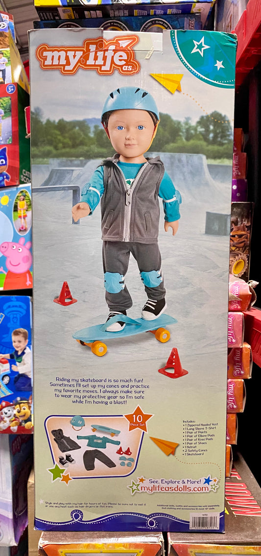 My Life As 10-Piece Skateboard Play Set For 18” Dolls 18703