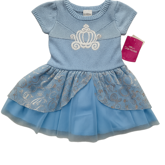 Disney Toddler Girl Cinderella Cosplay Sweater Dress 2T 40785