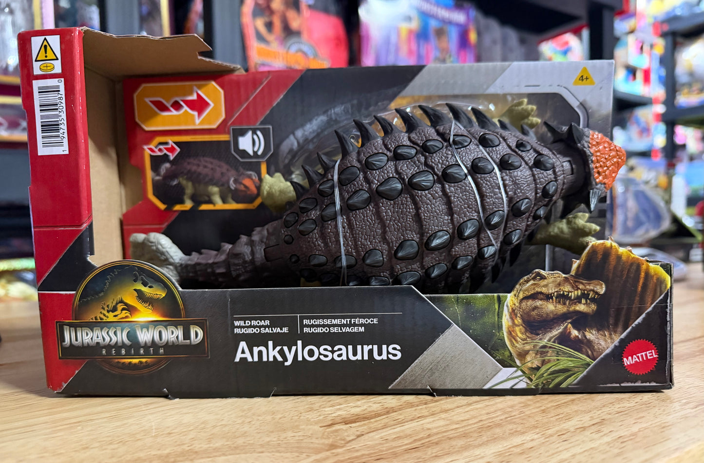 Jurassic World Rebirth Wild Roar Ankylosaurus Dinosaur Figure 30987