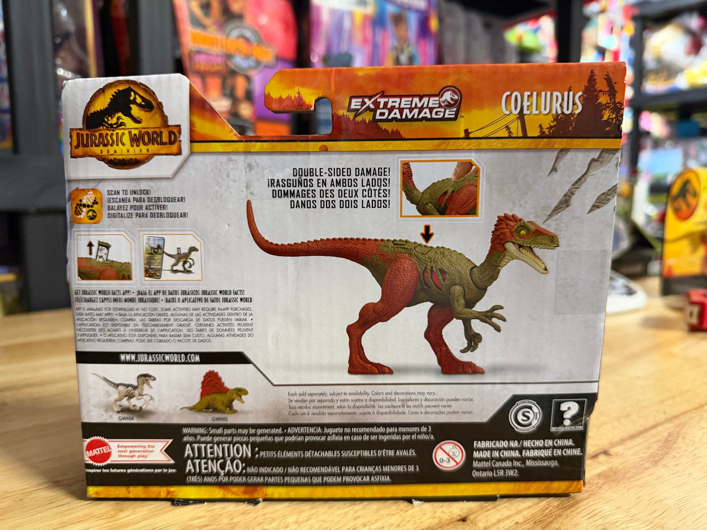 Jurassic World: Dominion Extreme Damage Coelurus Dinosaur Figure 94376