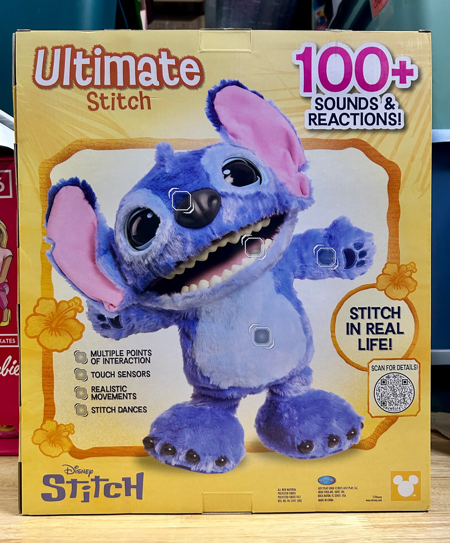 Disney Stitch Ultimate Stitch Interactive 17" Plush Toy, 100+ Sounds & Reactions 12284