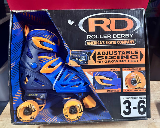 Roller Derby Boys Adjustable Quad Skates for Sizes 3-6 350070