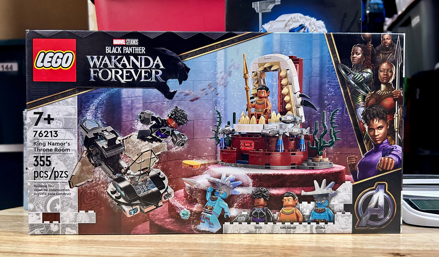 LEGO 76213 Marvel Black Panther Wakanda Forever King Namor’s Throne Room Building Kit 35650
