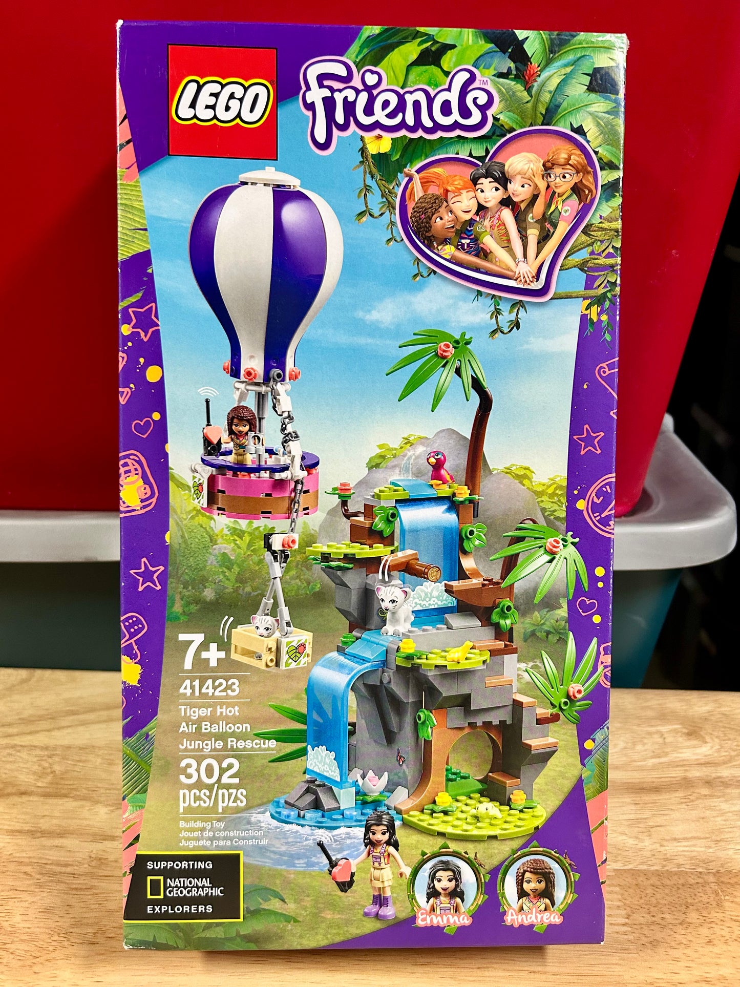 LEGO 41423 Friends Tiger Hot Air Balloon Jungle Rescue 32006