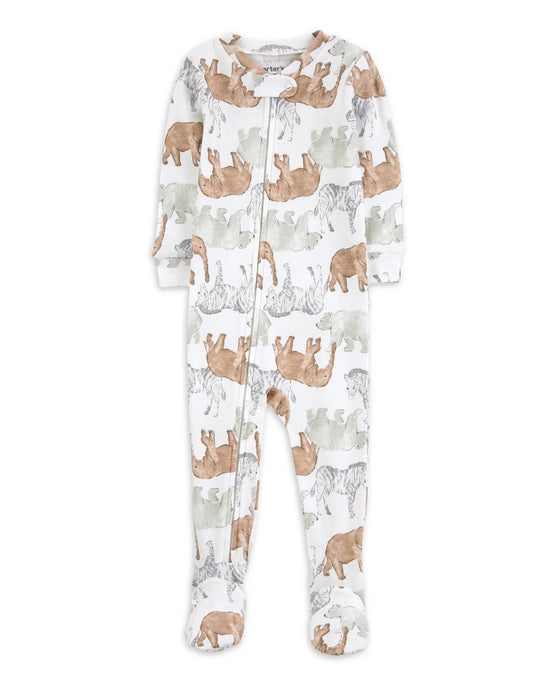 Carter's Child of Mine Baby Boy Pajama, One-Piece Zoo Animal Print