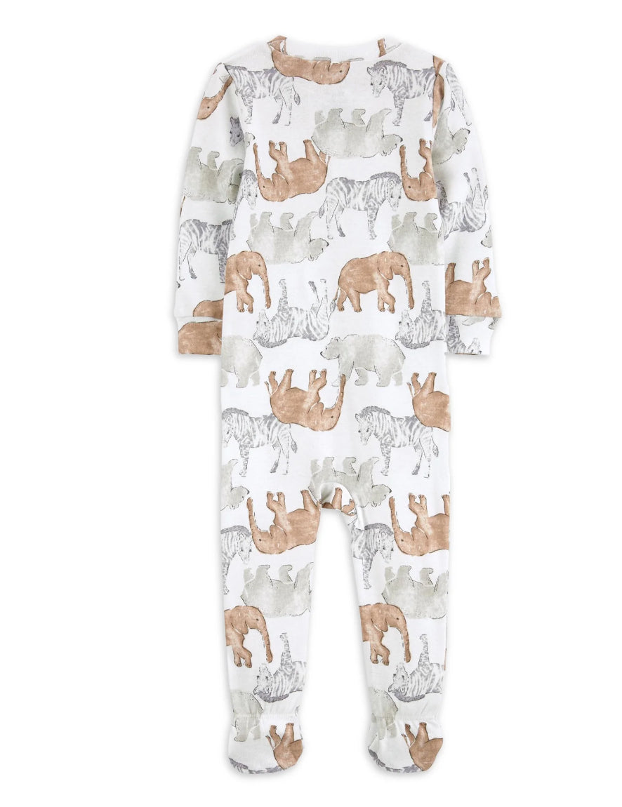 Carter's Child of Mine Baby Boy Pajama, One-Piece Zoo Animal Print