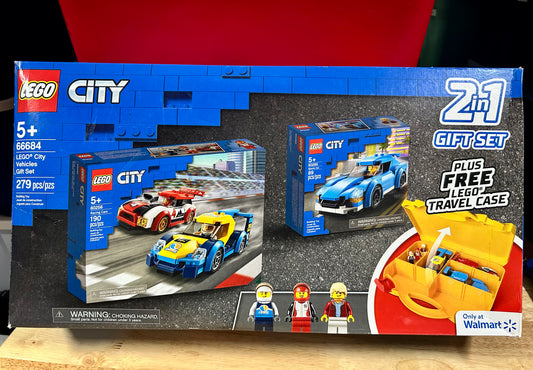 LEGO 66684 City Vehicles Gift Set includes Sets 60256 & 60285 with Travel Case 36209