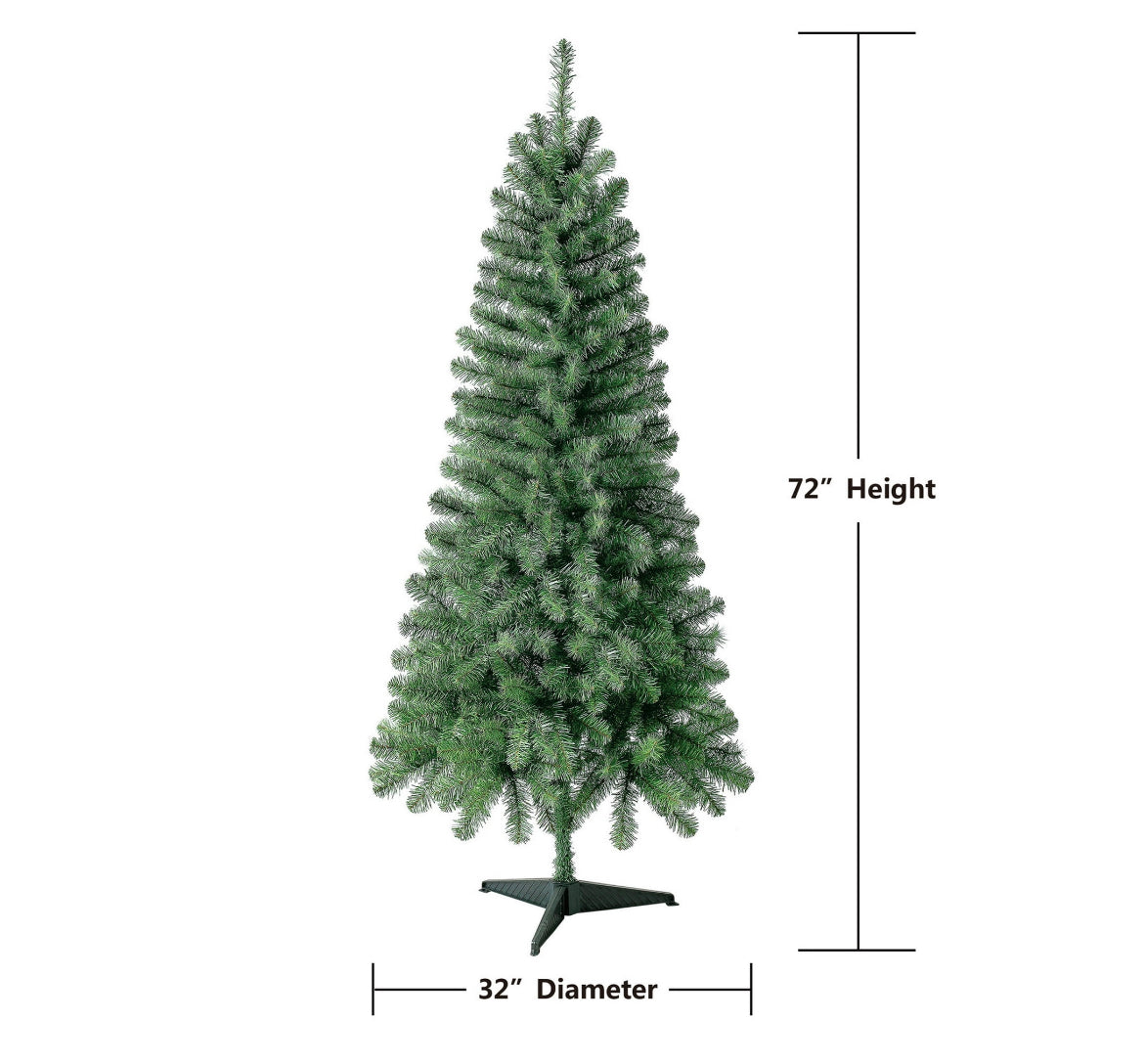 6 Foot Non-Lit Wesley Pine Green Christmas Tree 54070