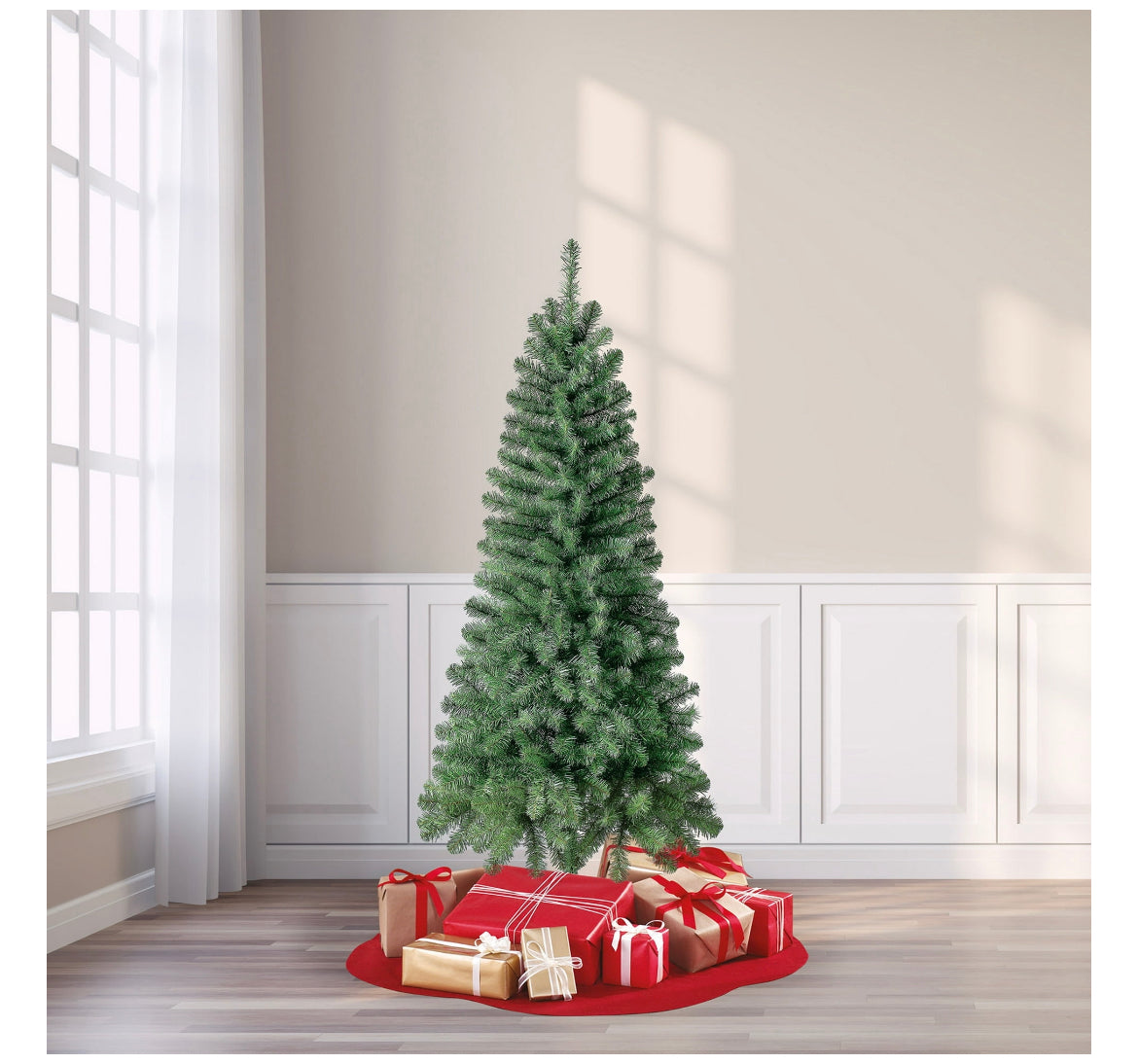 6 Foot Non-Lit Wesley Pine Green Christmas Tree 54070