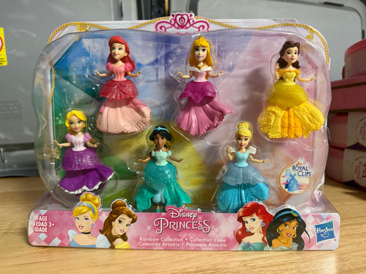 Disney Princess Royal Clips Rainbow Collection 3.5” Doll Set 81400