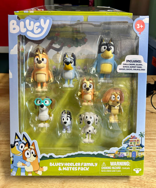 Bluey Neighborhood Friends 8 Pack, 2-2.5” Figures 17676