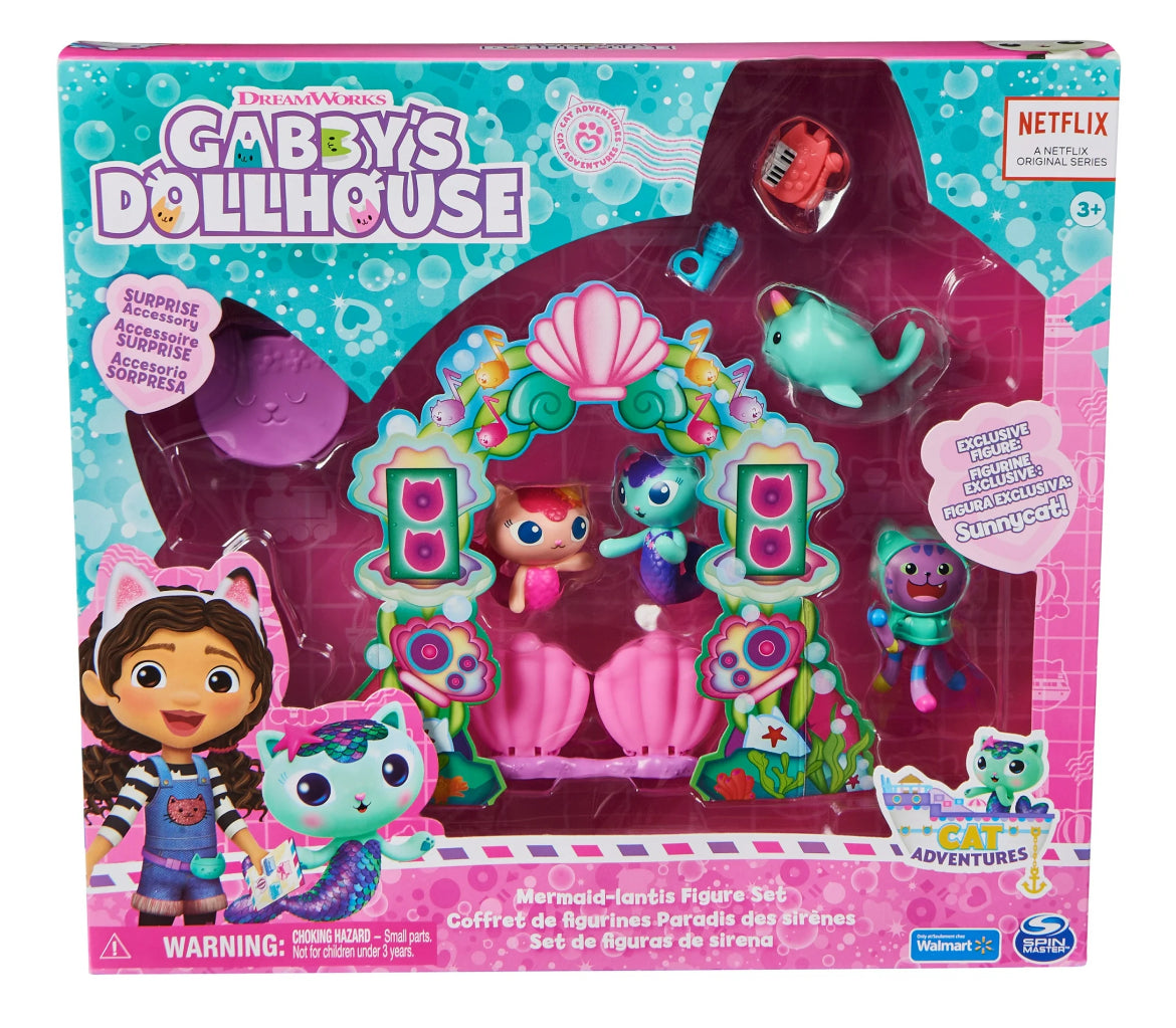 Gabby’s Dollhouse, Mermaid-lantis Figure Set 25036