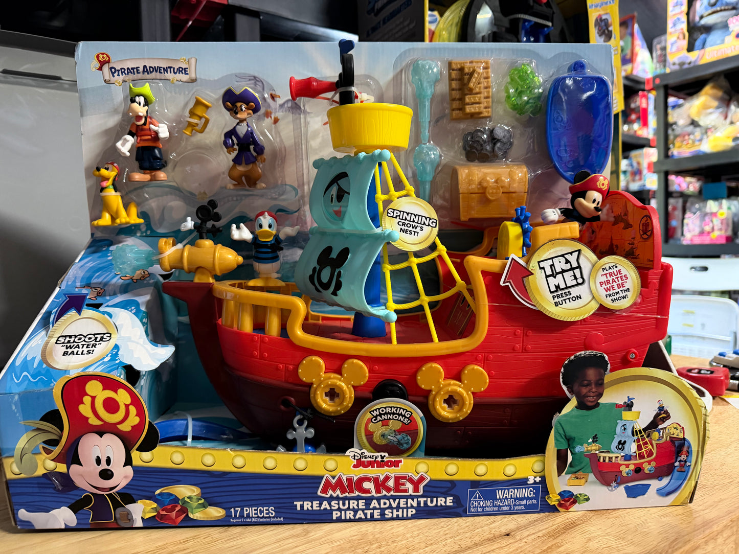 Disney Junior Mickey Mouse Funhouse Treasure Adventure Pirate Ship Playset 38796
