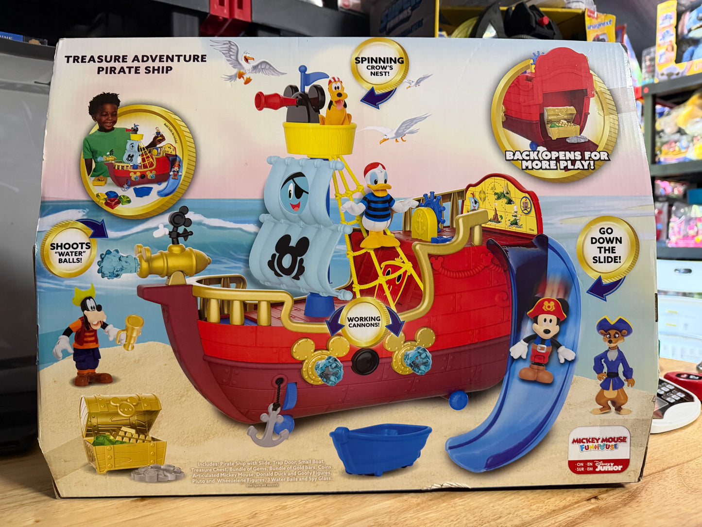 Disney Junior Mickey Mouse Funhouse Treasure Adventure Pirate Ship Playset 38796