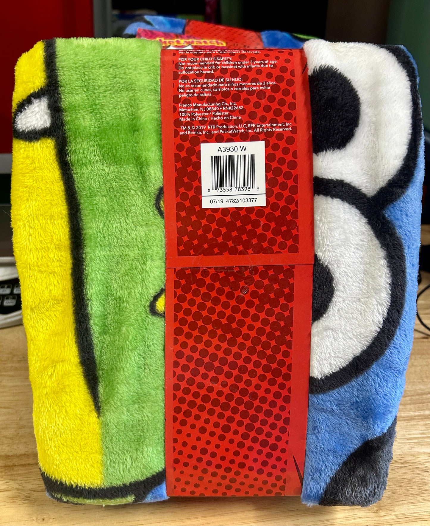 Ryan's World Kids Silky Soft Plush 40”x50”Throw Blanket 78398