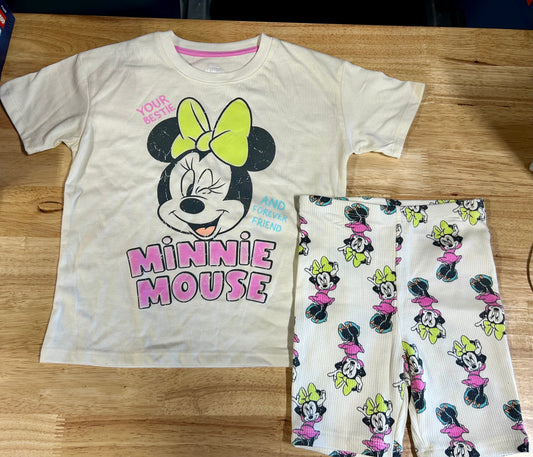 Minnie Mouse Toddler Girl Graphic Tee and Bike Shorts Set, 2-Piece