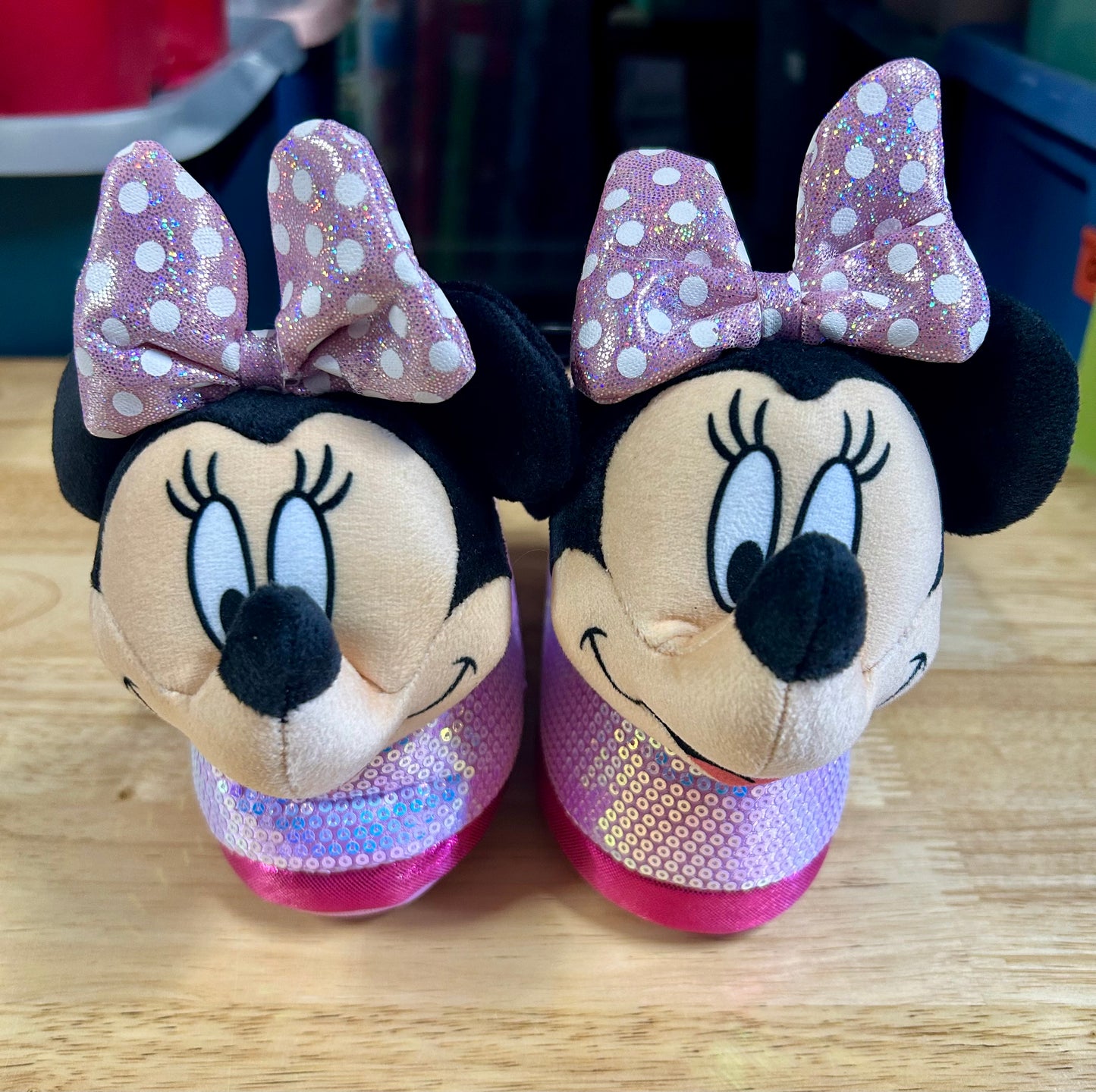 Disney Minnie Mouse Toddler Girls Slippers