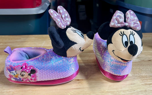 Disney Minnie Mouse Toddler Girls Slippers