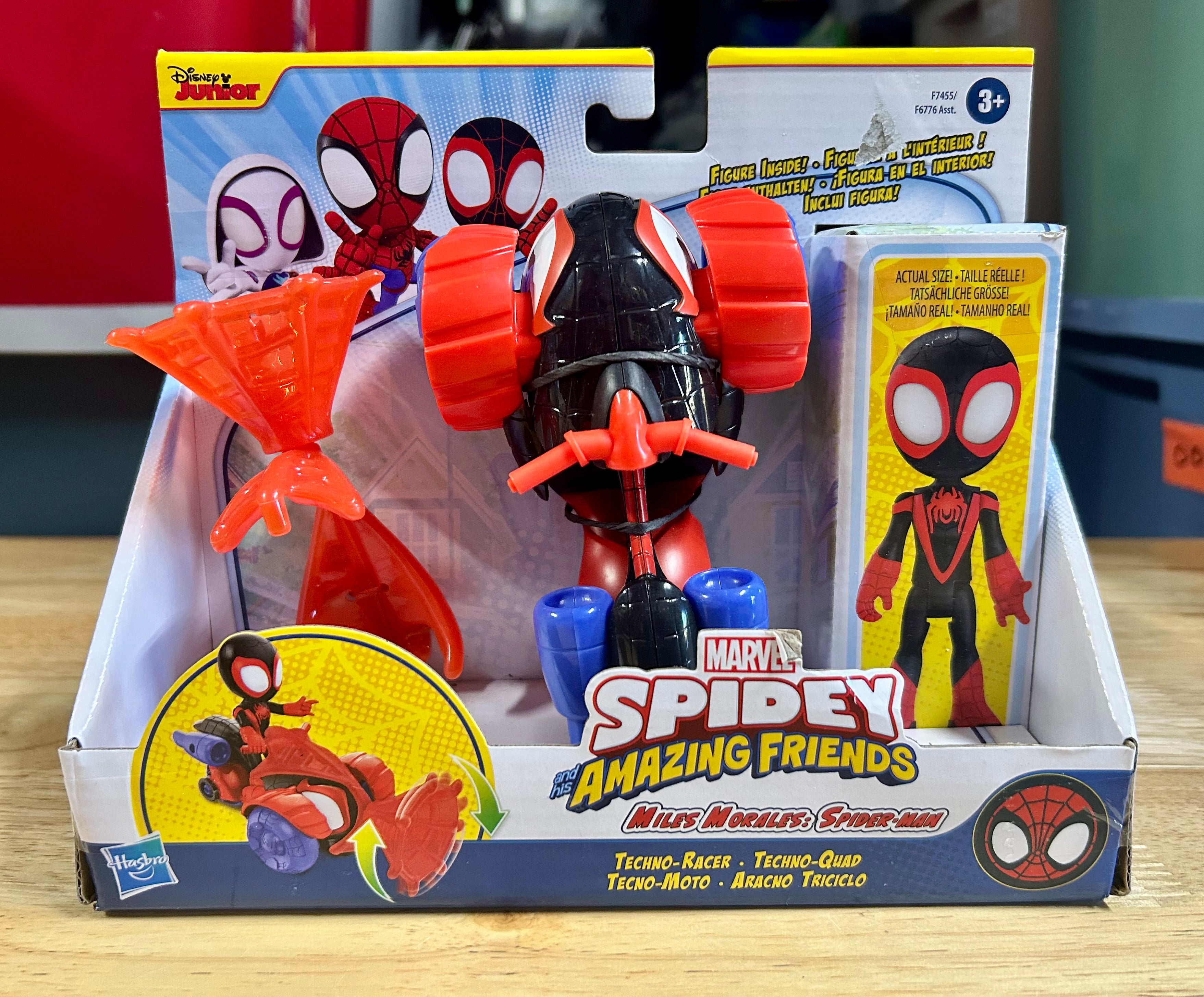 Marvel Spidey & His Amazing Friends MIles Techno Racer Vehicle & Actio ...