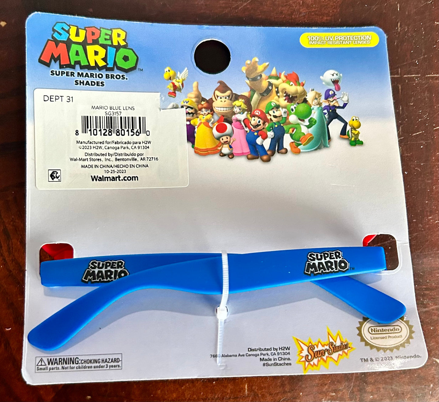 Nintendo Super Mario Blue Lens Kids Sunglasses 80156