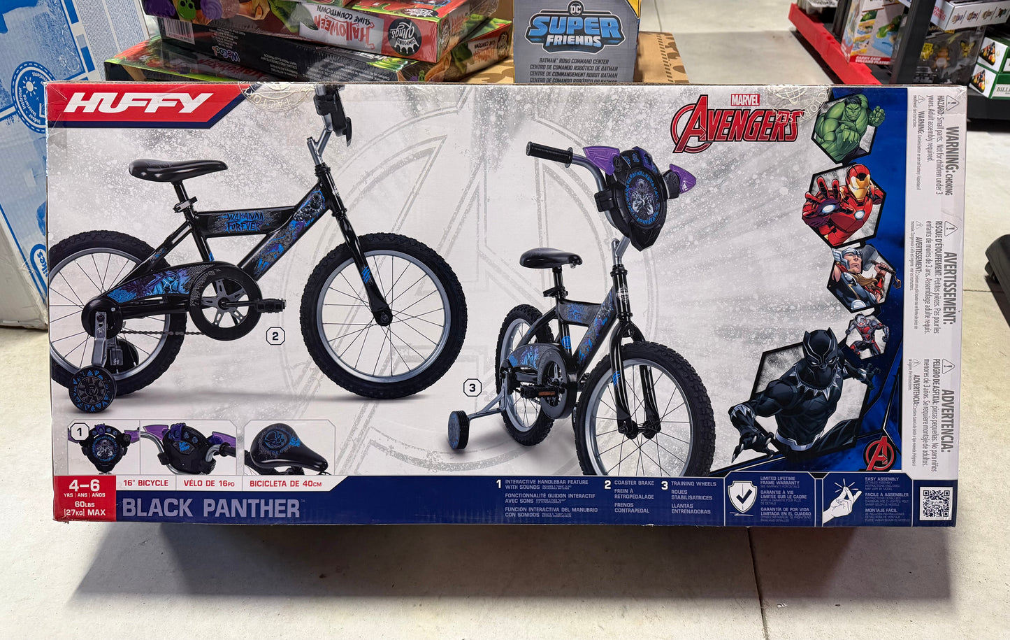 Huffy Marvel Avengers Black Panther Kids 16" Bike 21522