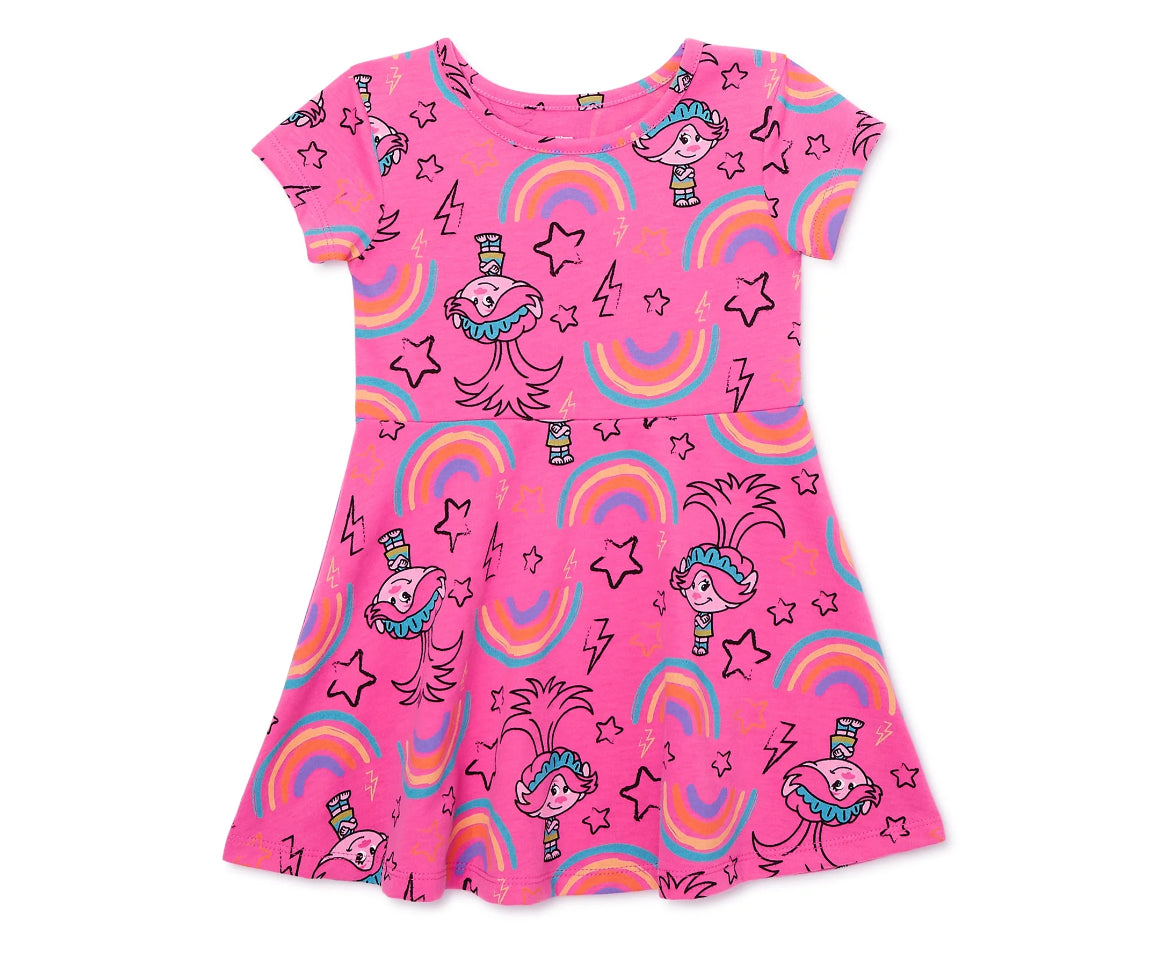 Trolls Toddler Girl Print Skater Dress