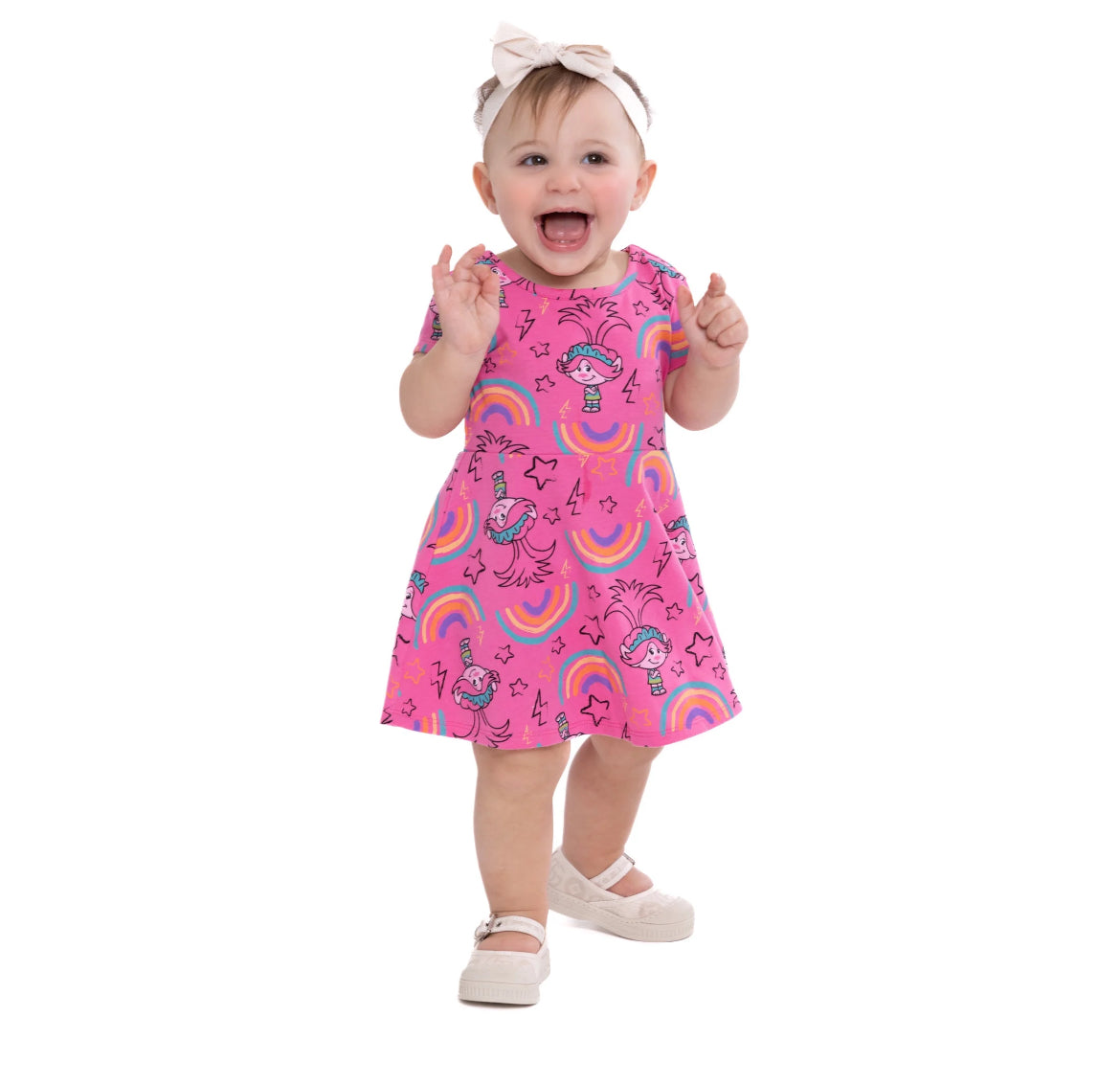 Trolls Toddler Girl Print Skater Dress