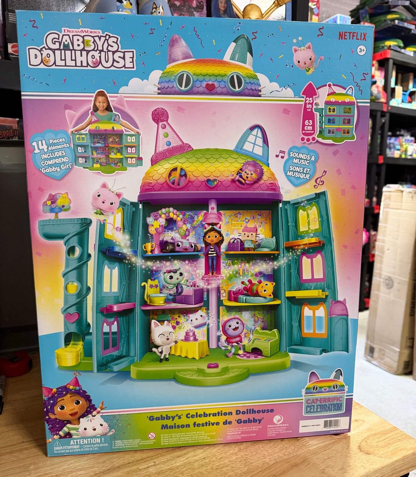 Gabby’s Dollhouse, 25" Tall Celebration Dollhouse 45420