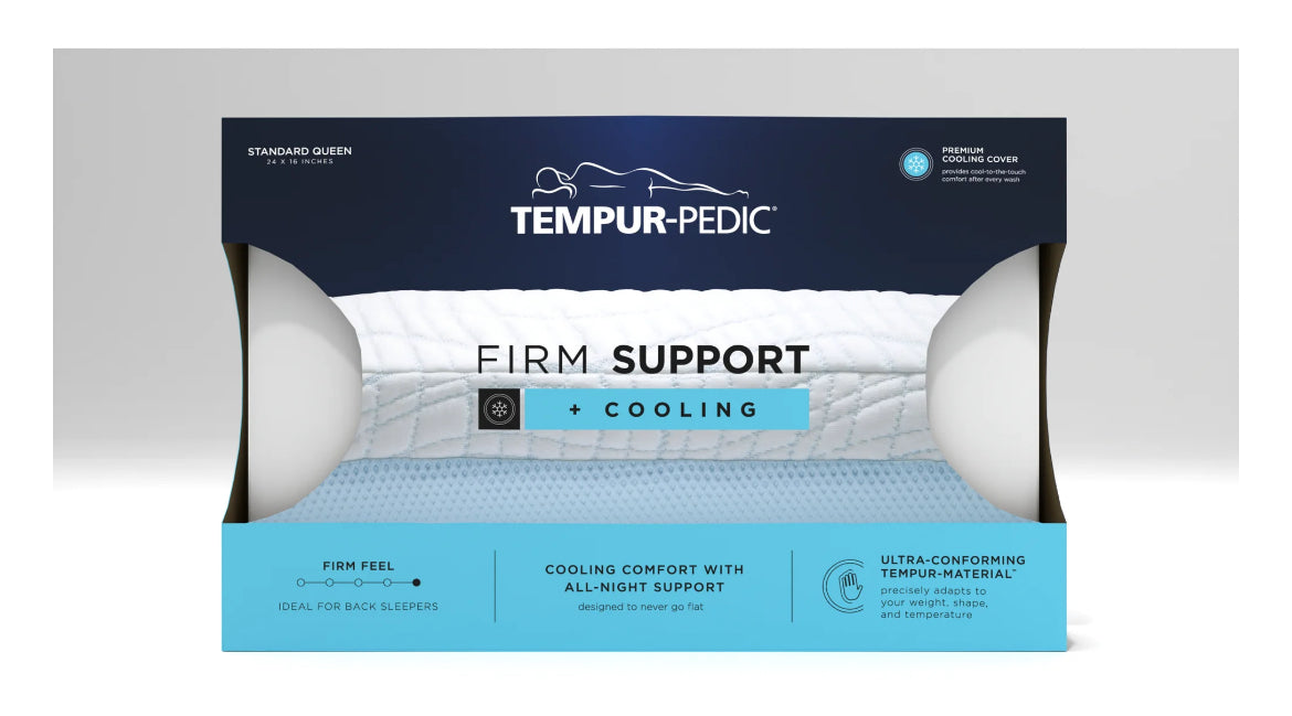 Tempur-Pedic Memory Foam Cooling Firm Support Bed Pillow 08970