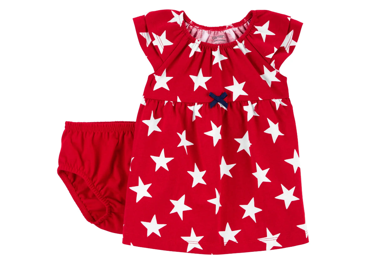 Carter's Child of Mine Baby Girl Patriotic Dress, 2-Piece