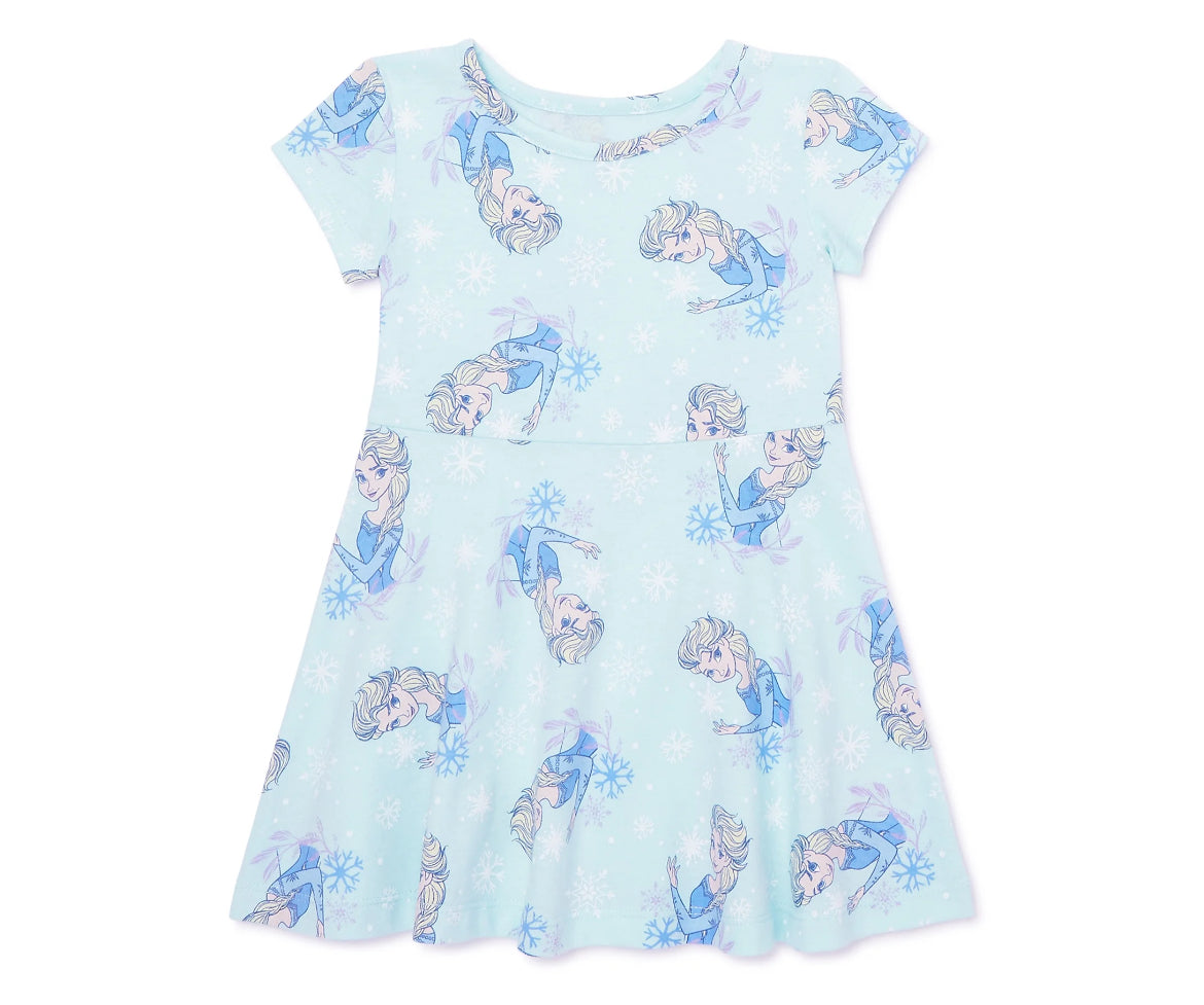 Frozen Toddler Girl Print Skater Dress