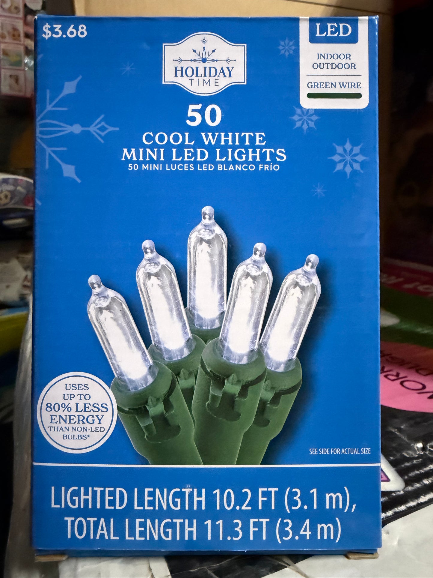 Holiday Time 50 Cool White Mini LED Lights 59303