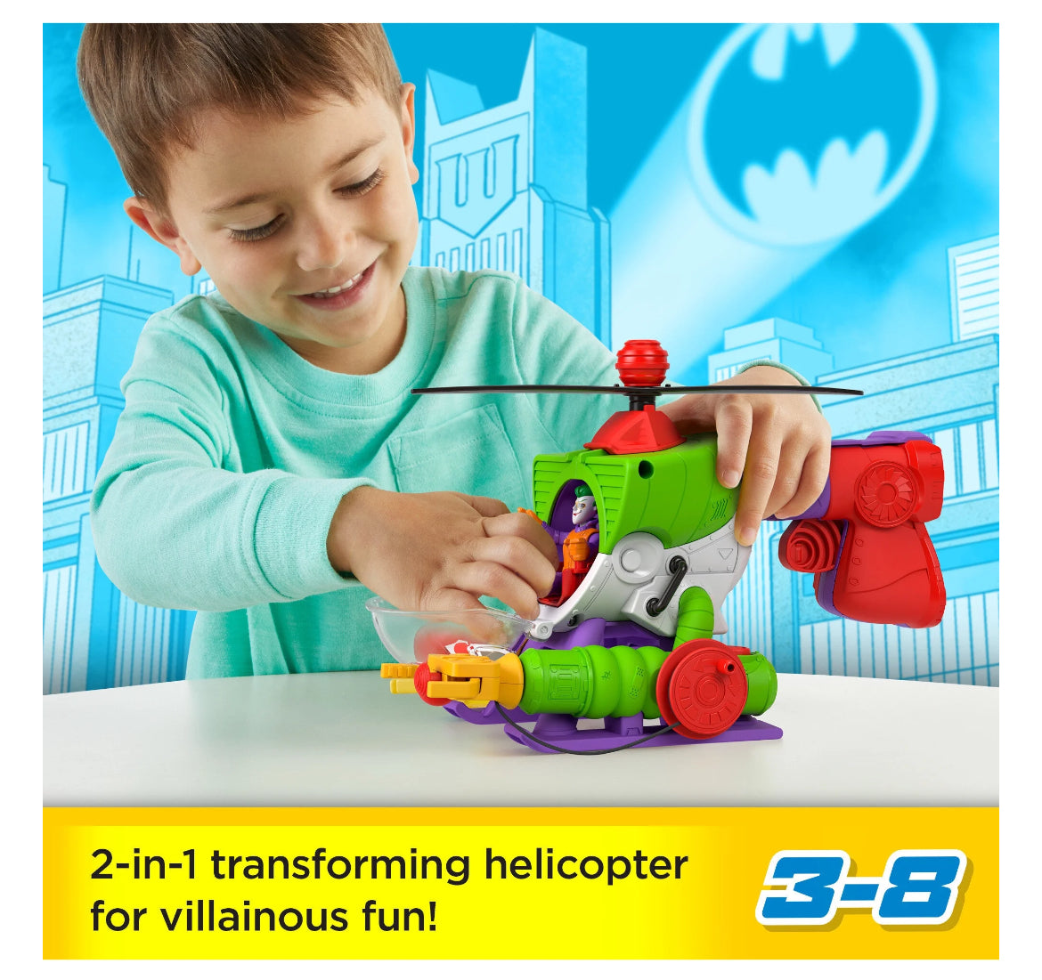 Imaginext DC Super Friends The Joker Robo Copter Toy Robot Figure & Helicopter 13259