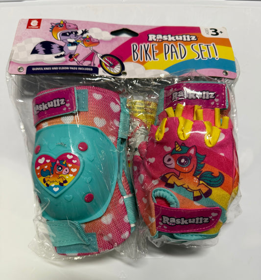 Raskullz Bike Pad Set Knee & Elbow Pads with Gloves 019647
