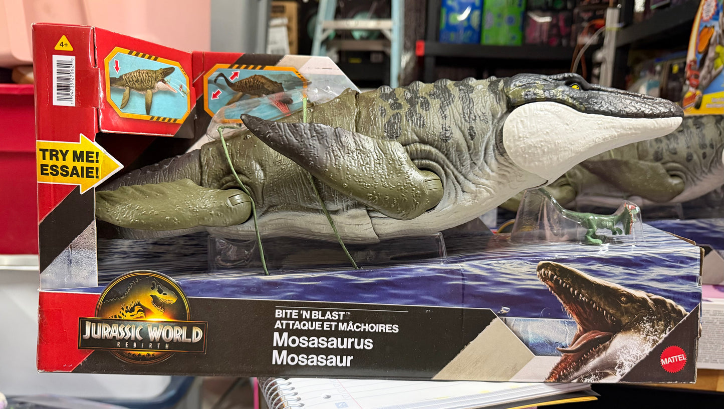 Jurassic World Rebirth Bite N Blast Mosasaurus Action Figure 270620