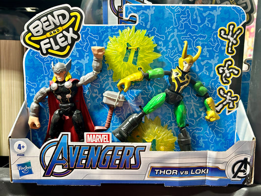 Marvel Avengers Bend and Flex Thor Vs. Loki, 6 Inch Scale Action Figures 792047