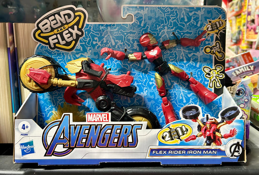 Marvel Bend and Flex, Flex Rider Iron Man Action Figure and 2-In-1 Motorcycle 792078