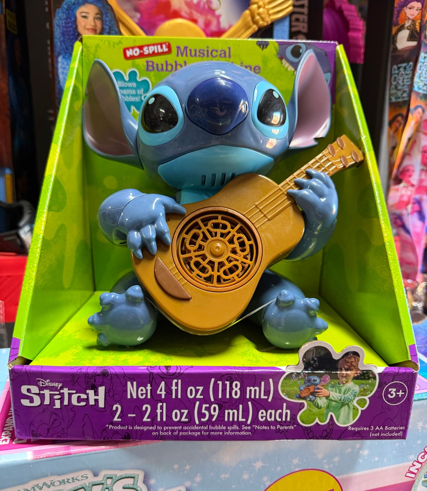 Disney Stitch No-Spill Musical Bubble Machine 020564