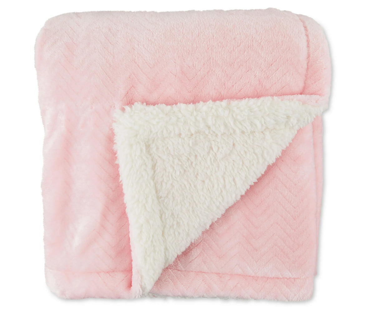 Parent's Royal Plush Blanket Pink, 30" x 40" 16223