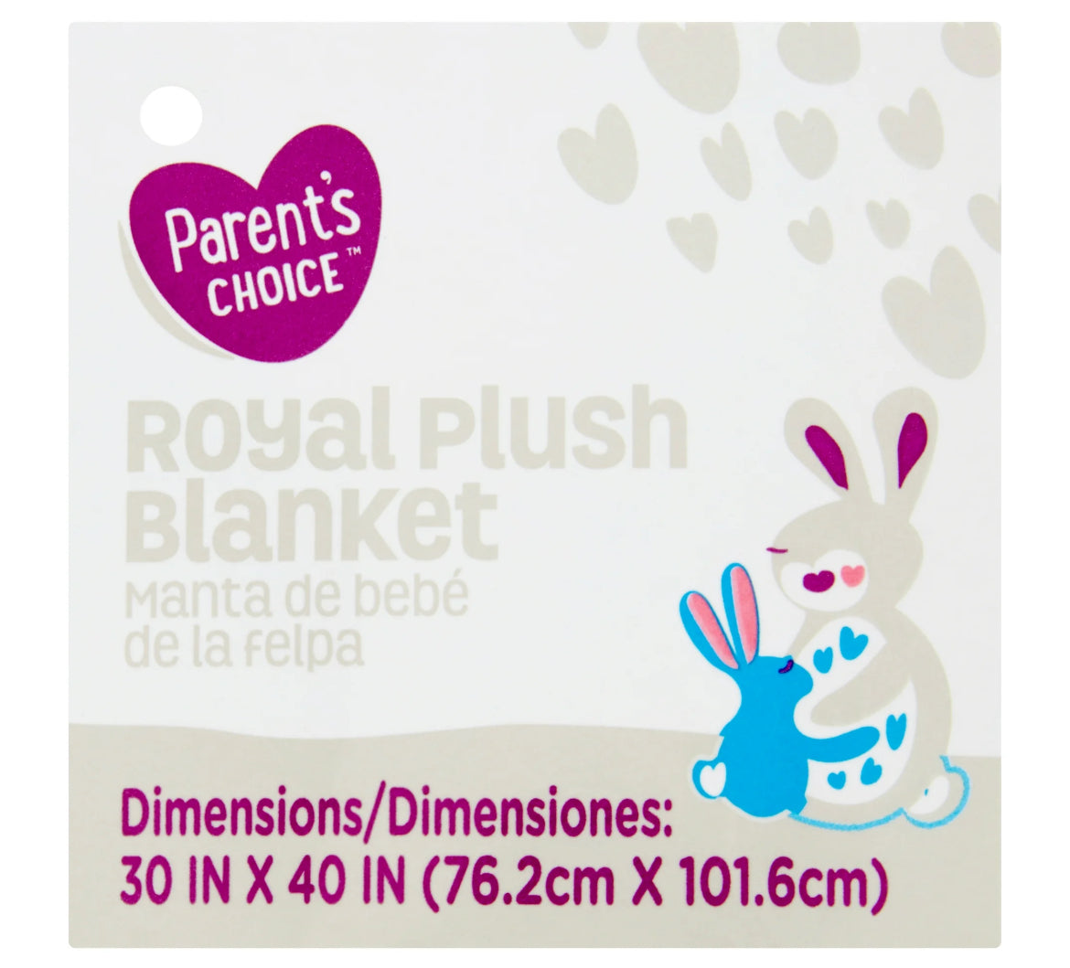 Parent's Royal Plush Blanket Pink, 30" x 40" 16223