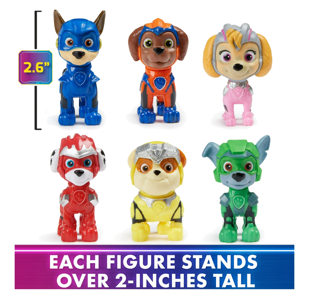 PAW Patrol: The Mighty Movie, 6 -Piece Figure Pack 46643