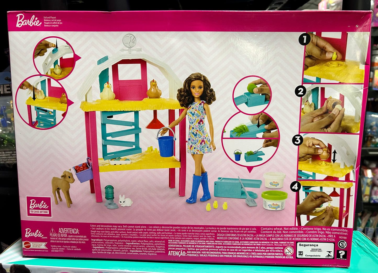 Barbie Doll Playset, Hatch & Gather Egg Farm with Animals