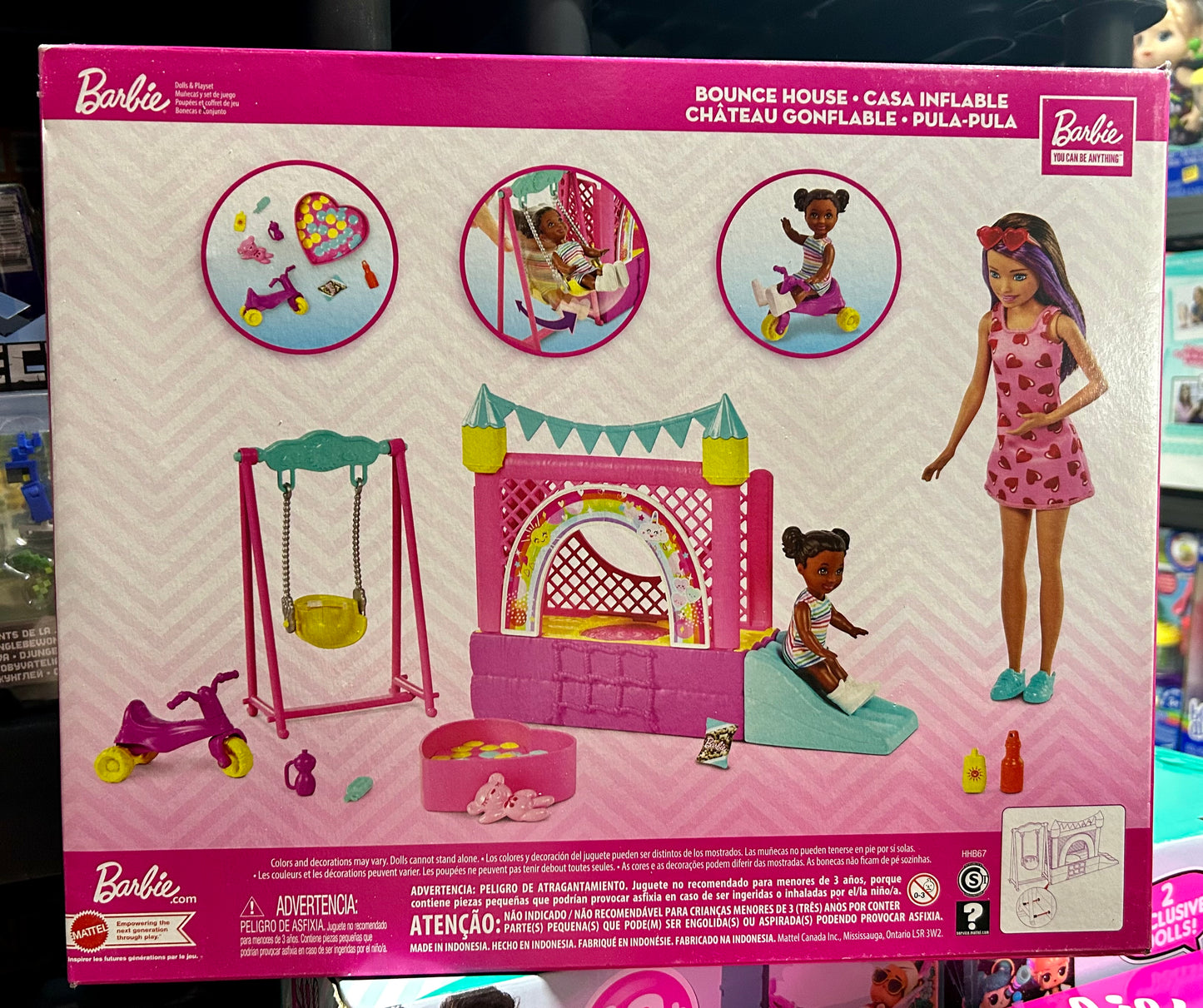 Barbie Skipper Babysitters Inc Bounce House Playset, Skipper Doll, Toddler Small Doll & Accessories