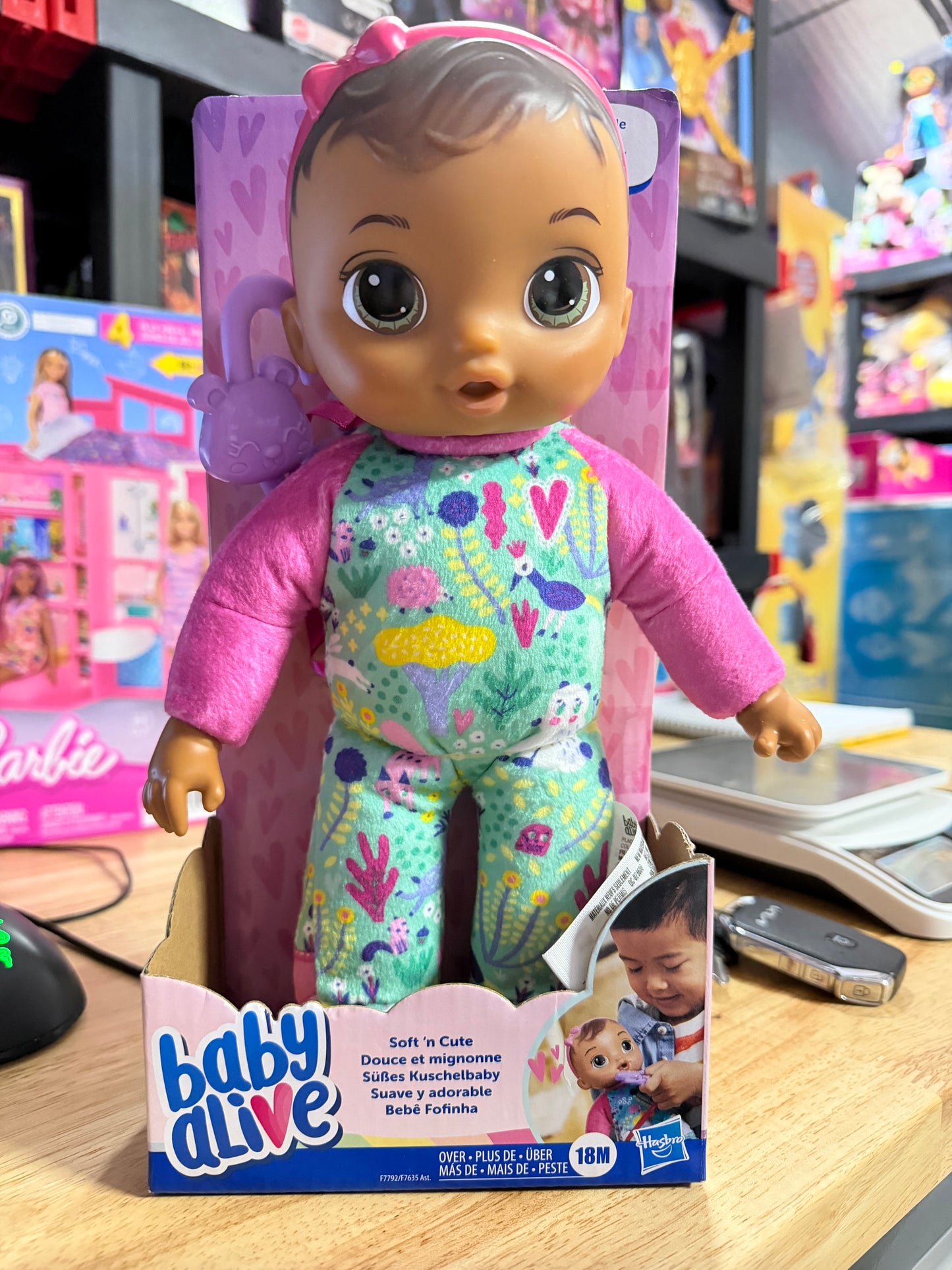 Baby Alive Soft ‘n Cute Doll, Brown Hair 197209