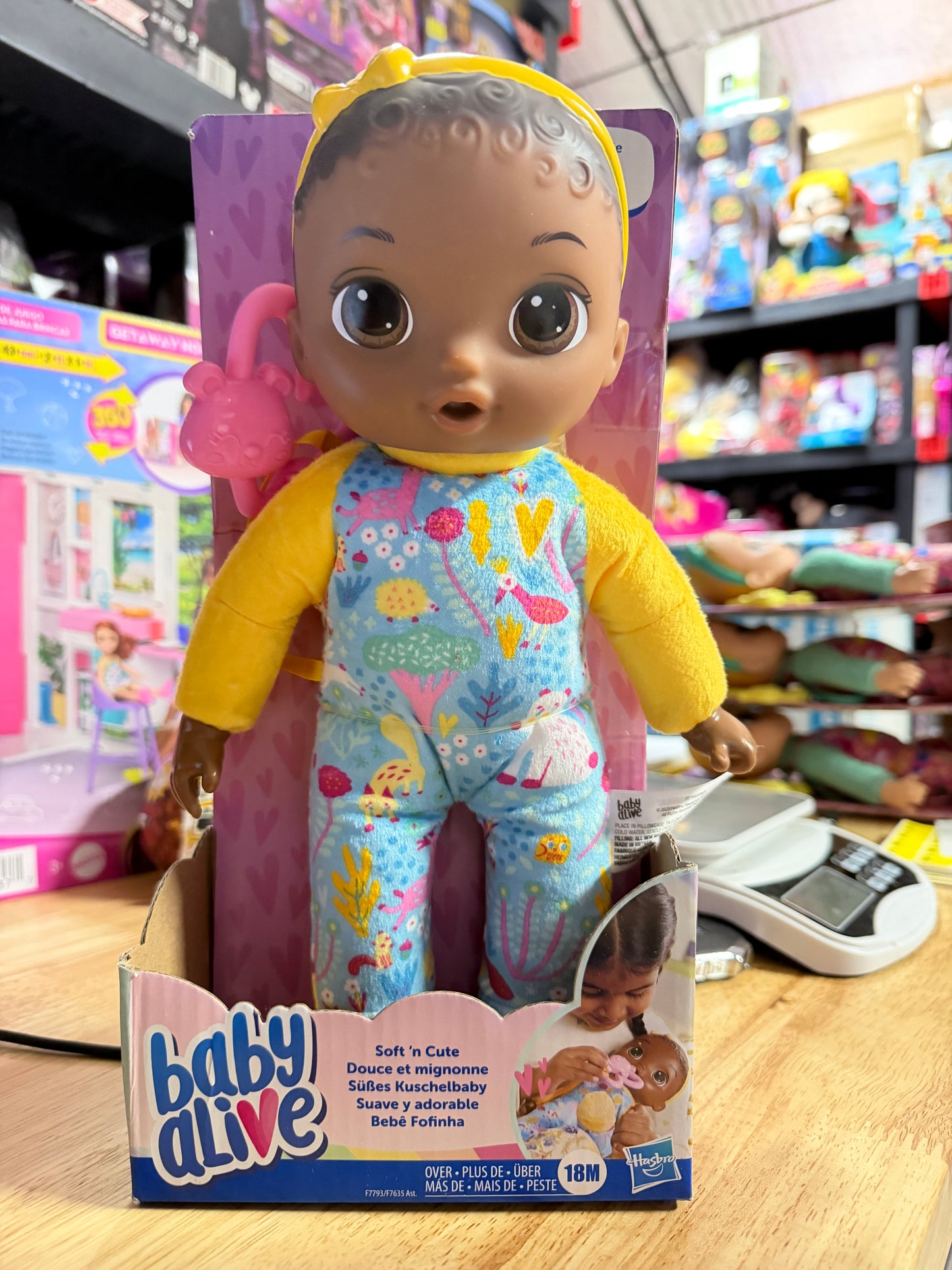 Baby Alive Soft ‘n Cute Doll, Black Hair 195281