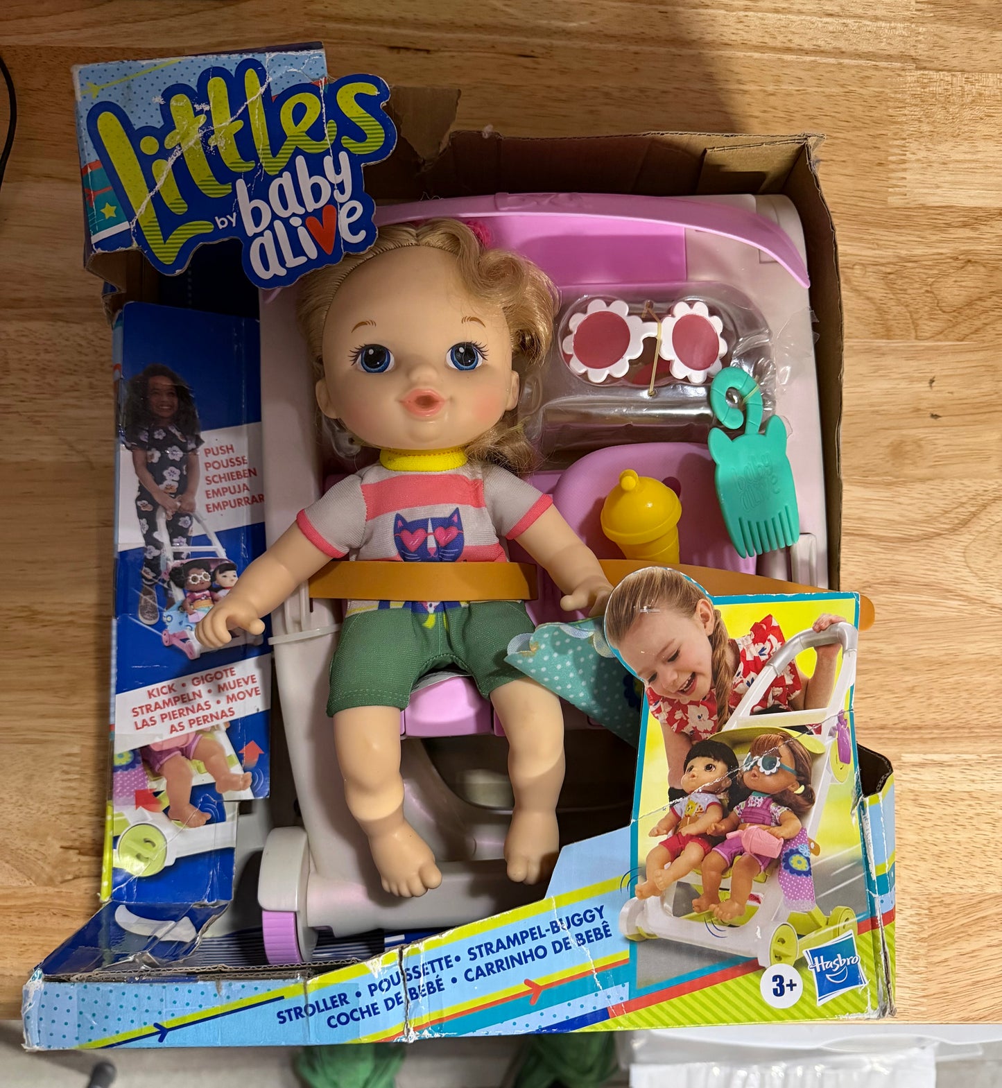 Littles by Baby Alive Push N Kick Stroller Little Ana 86828