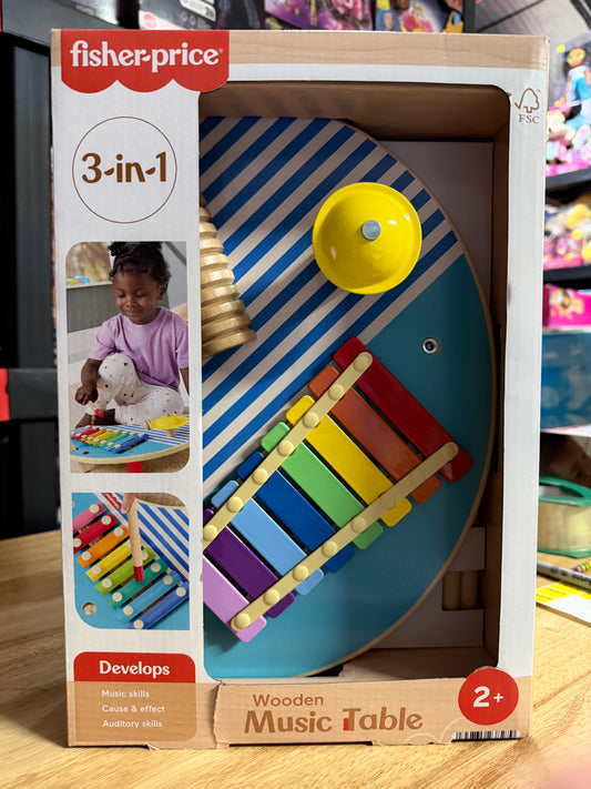 Fisher-Price 3-In-1 Wooden Musical Table Set 238279